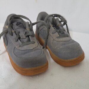 Nike Air Force 1 Low LV8 GS 'Flat Pewter Gum Toddler Kids Boys Grey SIZE 8C